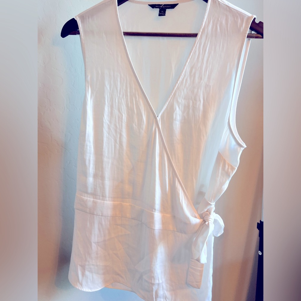 Banana Republic Sleeveless Wrap Blouse
